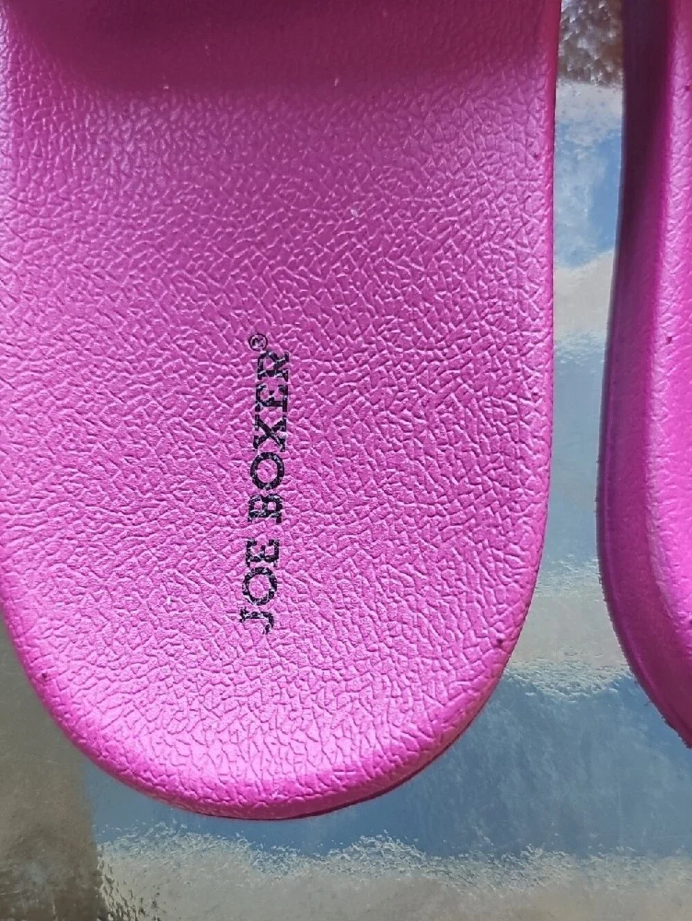 Bright Pink Leopard Print Slide Sandals By Joe Boxer